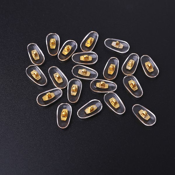 

sunglasses frames 10 pairs/lot golden pvc glasses anti slip aluminum conductor silver nose pads