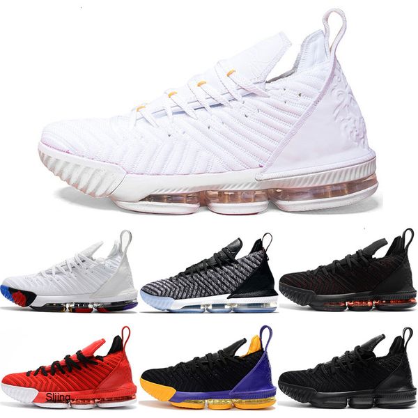 

og mens 16 16s basketball shoes classic triple black white fresh bred lakers 1 thru 5 oreo lakers sports trainers sneakers