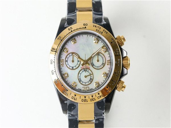 

116598rbow мужские часы автоматические механические 7750 orologio ди lusso движения мужчин алмаз смотреть montre de luxe релох де lujo v6, Slivery;brown