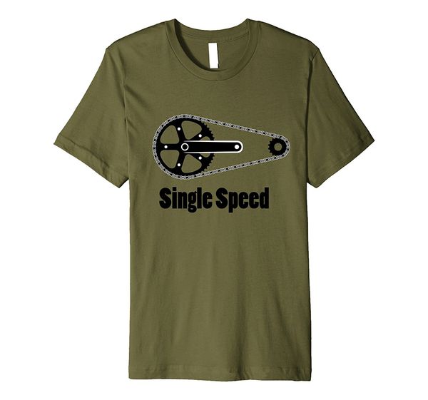 

2019 new summer cool tee shirt single speed t shirt biker funny t-shirt