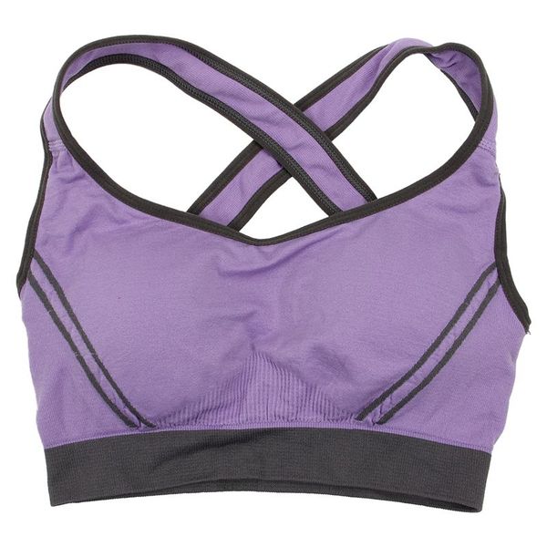 

women seamless sports tanks vest bra push up for yoga sports sleep running fitness clothing purple, White;red