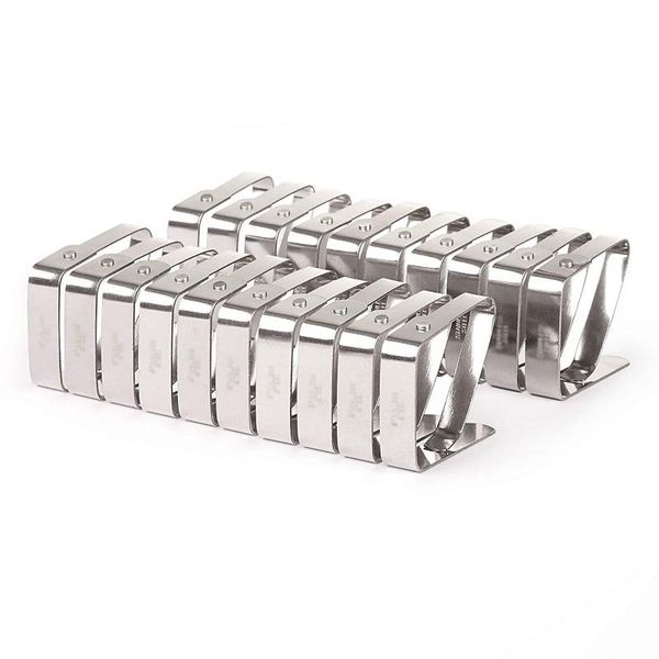 

table cloth set of 20 adjustable stainless steel tablecloth clips clamps party restaurant picnic outdoor cover holders, 1.97 x 1