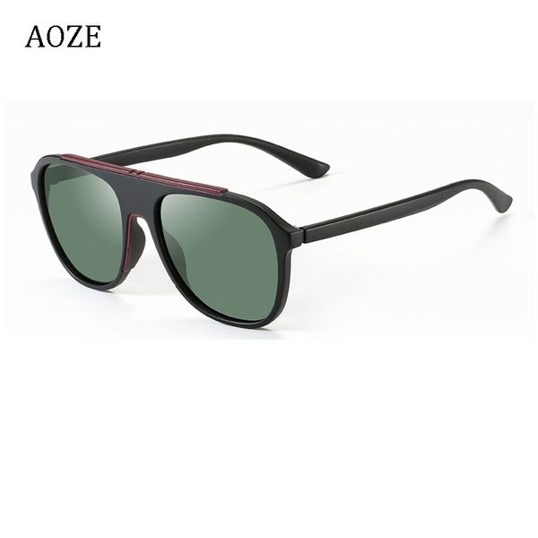 

aoze 2020 polarized men and woman sunglasses mark classic vintage tr90 square polarized sunglasses outdoor driving sports uv400, White;black
