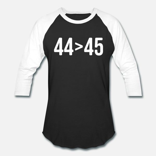

44 greater than 45 funny election design t shirt men designing tee shirt round neck trend fit fashion spring vintage shirt