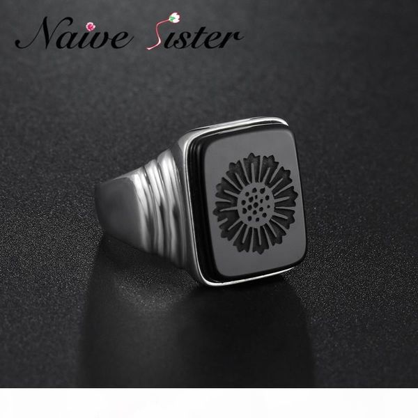 

leonardo dicaprio ring the great gatsby real 925 sterling silver black onyx rings for men love jewelry wholesale c19041203, Slivery;golden