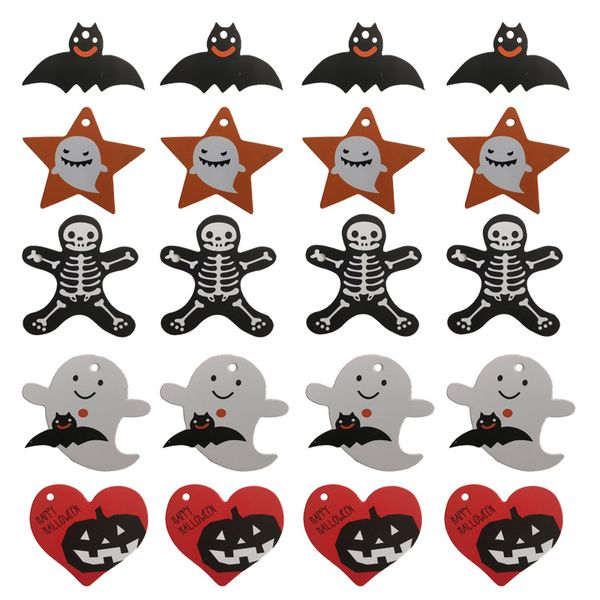 

хэллоуин тыква списка череп шарм 50 шт halloween ghost festival tag sugar box украшение карта бумага diy украшение аксессуары vt1505