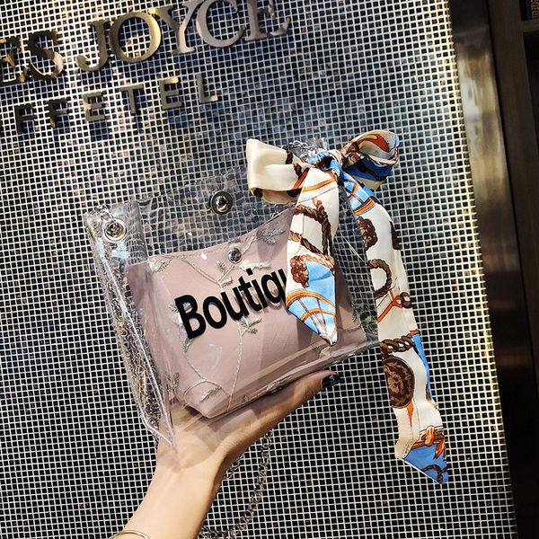 

new style women's bag fashion handbag silk scarves gel bag picture square sling crossbody