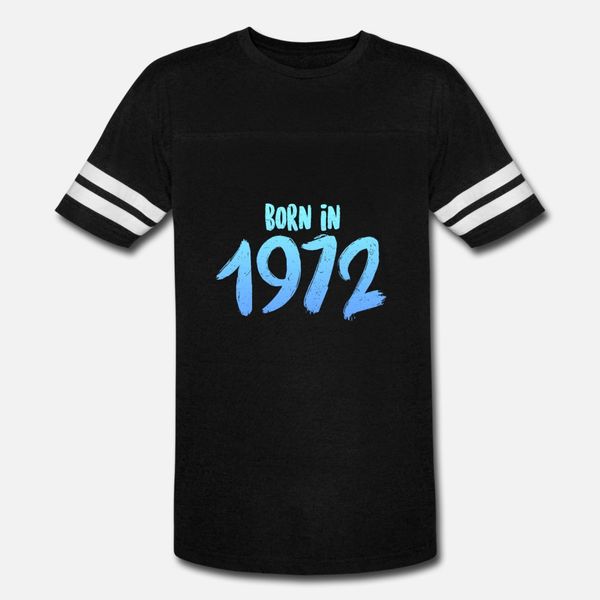 

1972 birthdate t shirt men customize tee shirt round collar outfit sunlight authentic summer letters shirt