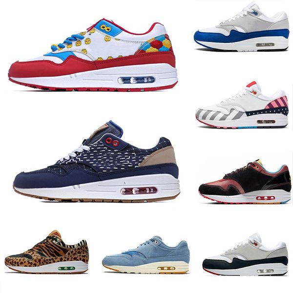 

2020 new arrival 1s men shoes 1 anniversary denim blue black red max87 mens fashion trainers sneakers sports shoes 36-45