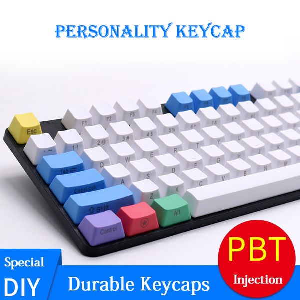 

keyboards pbt keycaps durable keycap set laser engraving key caps printed for 87/104/108 standard mechanical keyboard