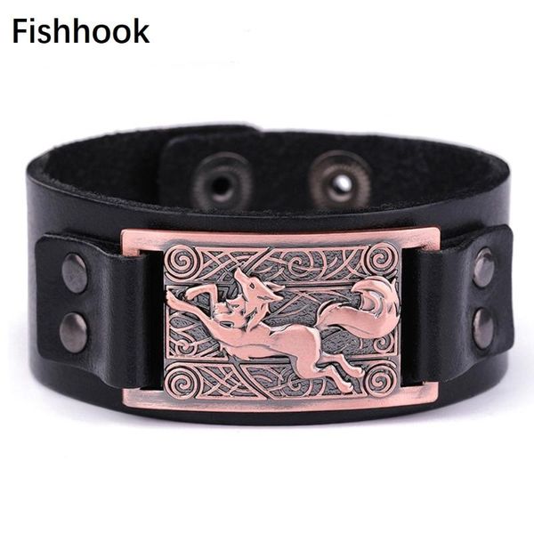

fishhook animal wolf irish knot mixed color charms pulseira masculina amulet pagan leather bracelets adjustable man's jewelry, Red;blue