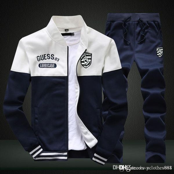 

mens designer tracksuit sweat suits fashion print men'ssuits pullover luxury two-piece set casual tracksuit plus size -4x, Gray