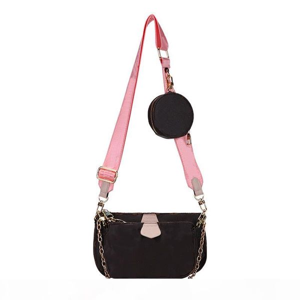 

pink sugao crossbody bag women shoulder bag 3pcs set letter flower handbags purse coin pu leather 2020 new styles shoulder bag