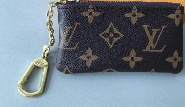 

2020 style 4 color key pouch leather holds famous classical designers women key holder coin purse small leather goods bag, Red;black