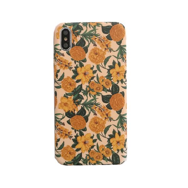 

for iphone 12 french retro small yellow flower iphone x mobile phone case xs max/xr/iphone8plus/7 soft shell anti-drop 6s