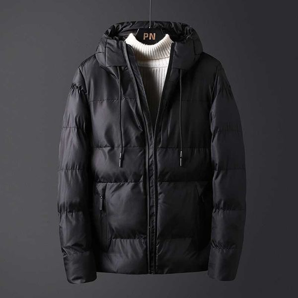 

warm male parkas hooded zipper men's jacket coat zipper regular jackets for men winter clothing 2020 parkas casual clothes 4xl, Black