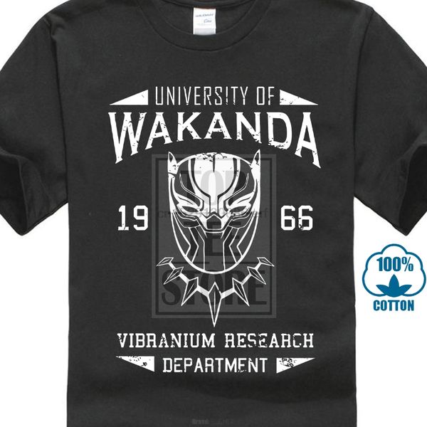 

t shirt summer university of wakanda vinbranium research black panther parody t shirt casual clothing