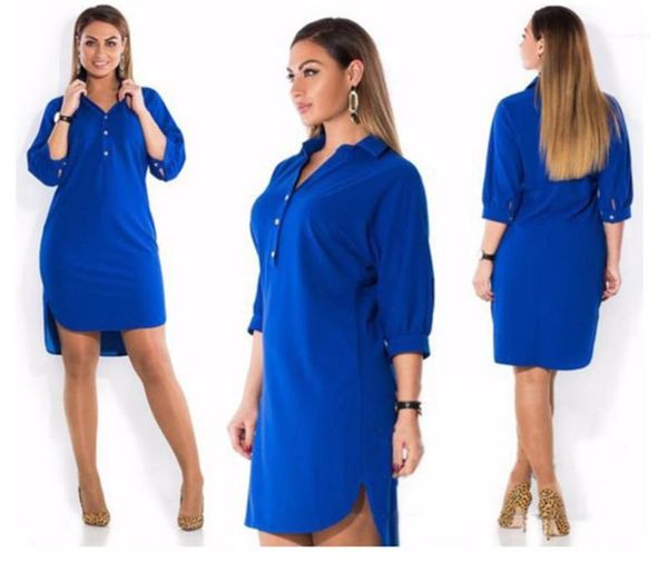 

lapel neck asymmetrical dresses fashion women apparel plus size women designer dresses fashoin split solid color, White;black