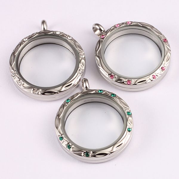 

twist top floating медальон из нержавеющей стали 316l 30мм silver цвет винт живую памяти стекло медальон подвеска (только медальона