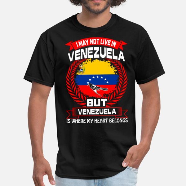 

venezuela is where my heart belongs country t shirt men create tee shirt round neck novelty graphic basic spring normal shirt