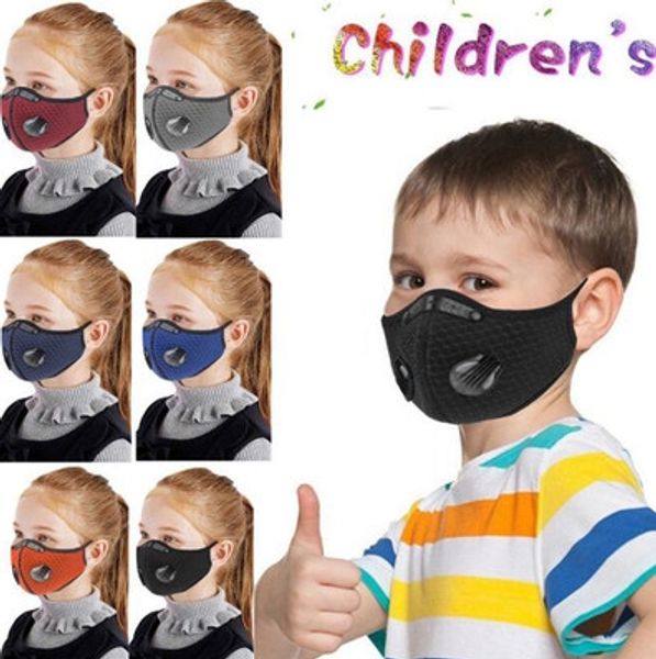 Rosto Sports Mask Crianças Outdoor Sports Dust-proof respirável lavável Protective Ciclismo ativado Máscara EEA1913 Carbono Bicicleta