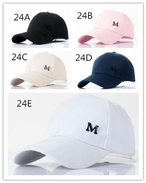 

wholesale-fashion cap women men summer spring cotton caps women letter solid baseball cap black white hat snapback women cap