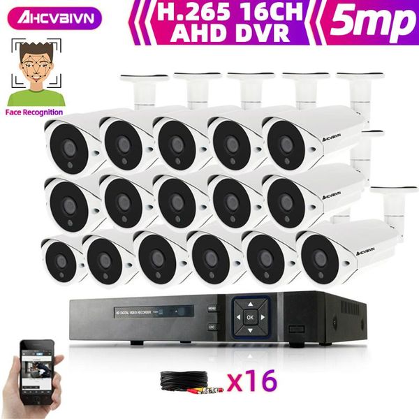 

systems h.265 16ch 5mp cctv system hd 4mp dvr kit sony sensor outdoor ip66 security night vision video surveillance camera