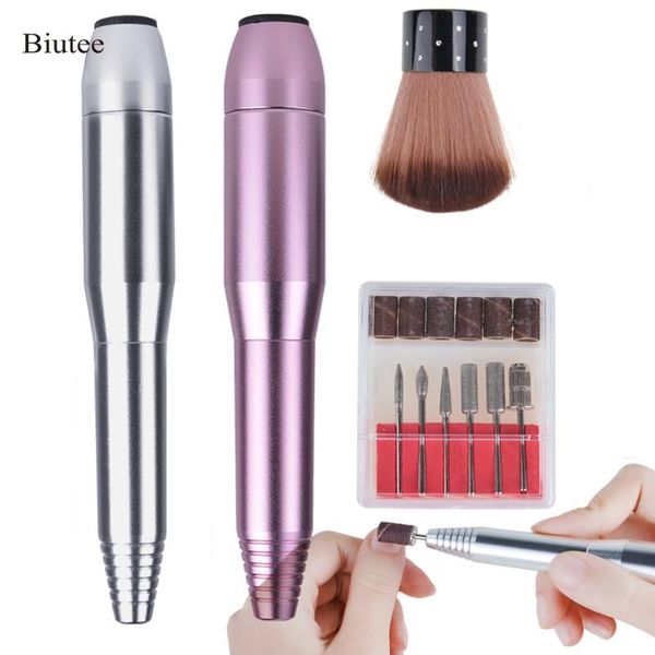 

nail drill & accessories biutee electric machine kit grinding polisher portable handle pen shape art tools with nial brush