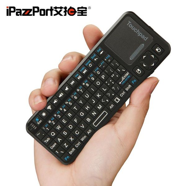 

cgjxsipazzport backlit mini wireless bluetooth keyboard with touchpad combo qwerty keyboards fly air mouse and bulit -in rechargeable batter