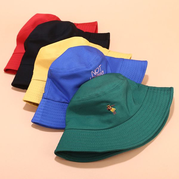 

2020 creative pattern embroidery fisherman hat men's new simple visor female summer outdoor wild men and women cap, Blue;gray
