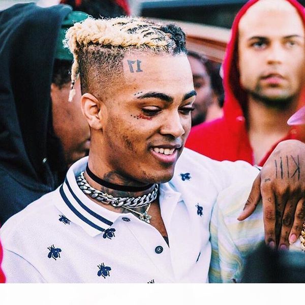 

men's hiphop rap hip hop cuban chain pendant necklace xxxtentacion 45cm 50cm loves necklace, Silver