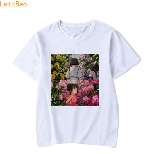 

ghibli hayao miyazaki totoro spirited away t shirt women chihiro print cotton short sleeve custom t-shirt vogue summer anime