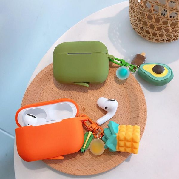 

cgjxsearphone case for airpods 1 /2 /3 pro case silicone cute avocado fruit strawberry cover for air pods pro accessories box case