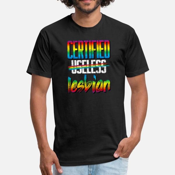 

certifide useless lesbian lgbt funny t shirt men print tee shirt s-xxxl normal fit basic spring autumn pattern shirt
