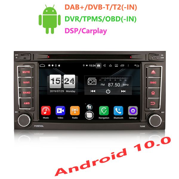 

erisin es8706t 7" android 10.0 octa core 4gb car dvd player dsp carplay for t5 multivan 2004-2009
