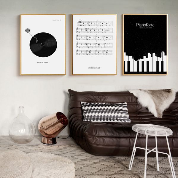 

black and white piano запись музыка примечание плакаты и печать стена искусство печать плакат фотография nordic home decoration картина