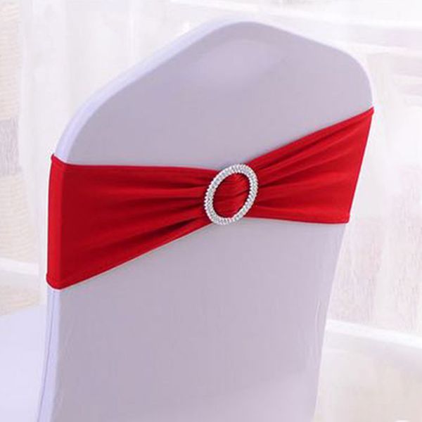 

spandex простирания крышки стула sash лук свадебная пряжка slider пояса