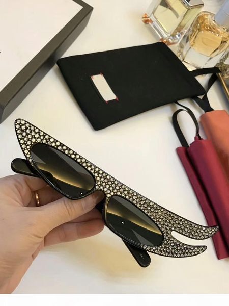 

new designer sunglasses for women men sun glasses women brand designer diamonds design 0240 limited edition fashion luxury sunglasses oculos, White;black