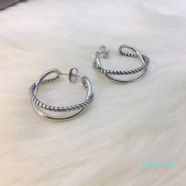 

american and european luxury customized earrings dy environmental protection copper plating genuine gold thread rotating 316u, Golden;silver