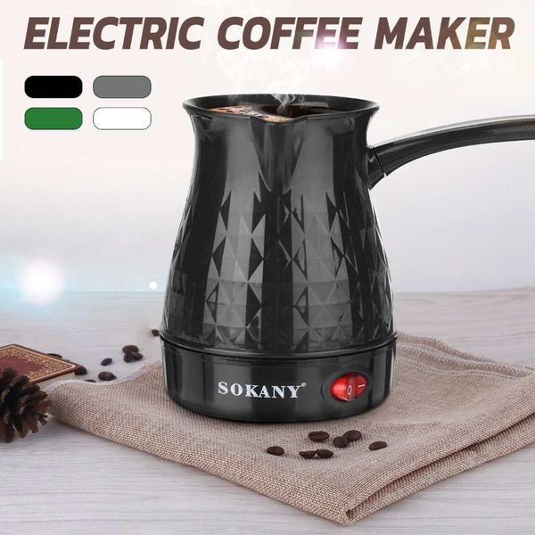 

coffee roasters 500w maker machine stainless steel portable greek turkish 500ml electrical pot boiled milk kettle eu plug