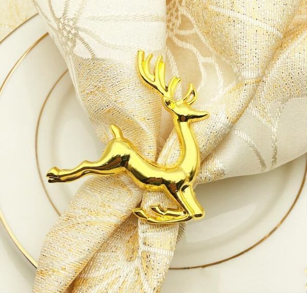 

золотой сплав олень рождественские украшения держатель таблица кольца партии пряжки xmas салфетка свадьба desktop elk bdegarden syhhg
