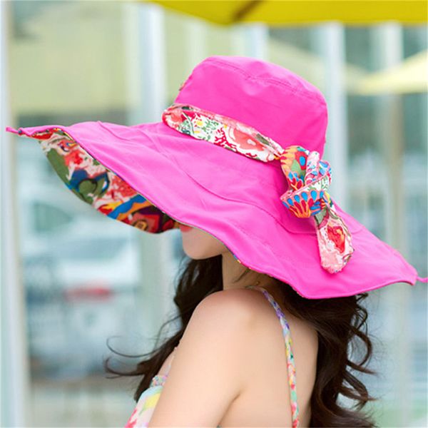 

2020 fashion design flower foldable brimmed sun hat summer hats for women uv protection, Blue;gray