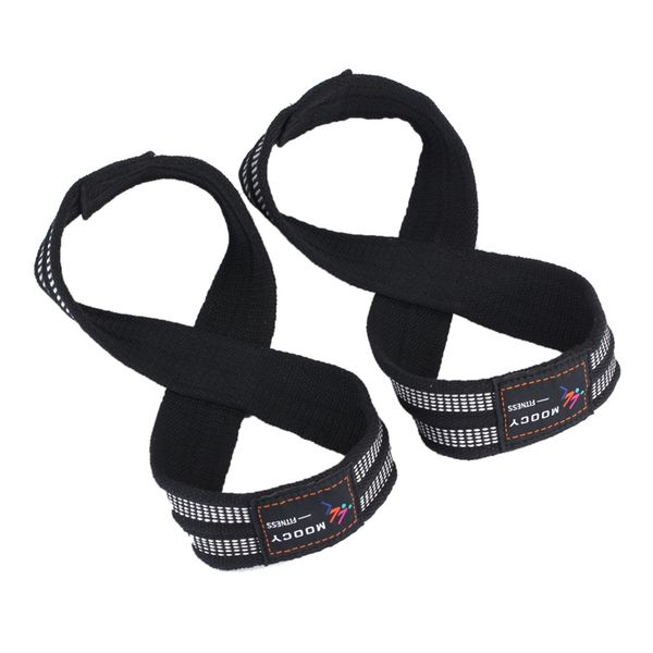 

moocy 1pair fitness weight lifting straps dead lift wrist strap for pull-ups horizontal bar powerlifting gym bodybuilding straps