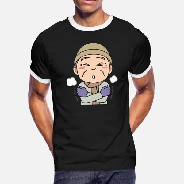 

it s cold t shirt men print short sleeve s-3xl letter cute casual spring pattern shirt