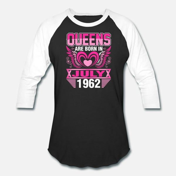 

1962 тенниска мужчины queens родились в июле character с коротким рукавом s-xxxl оригинал сыпучие дышащий летом прохладно рубашки