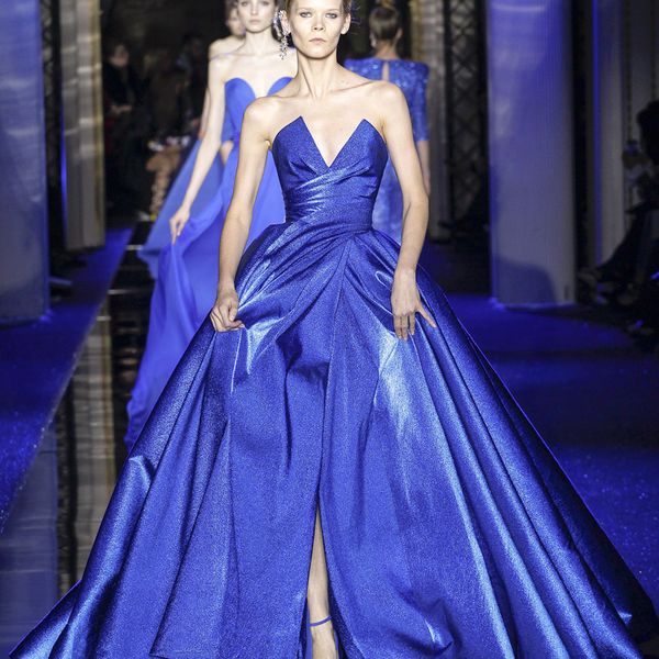 

zuhair murad sparkly prom dresses v neck front split sequined evening dress runway fashion vestido de gala, Black