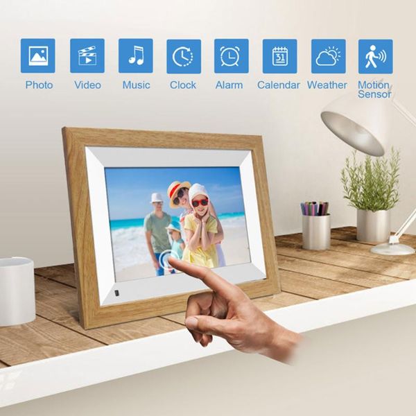 

10.1inch touch screen family sharing video gift 1080p picture auto rotate wifi music hd display alarm clock digital p frame