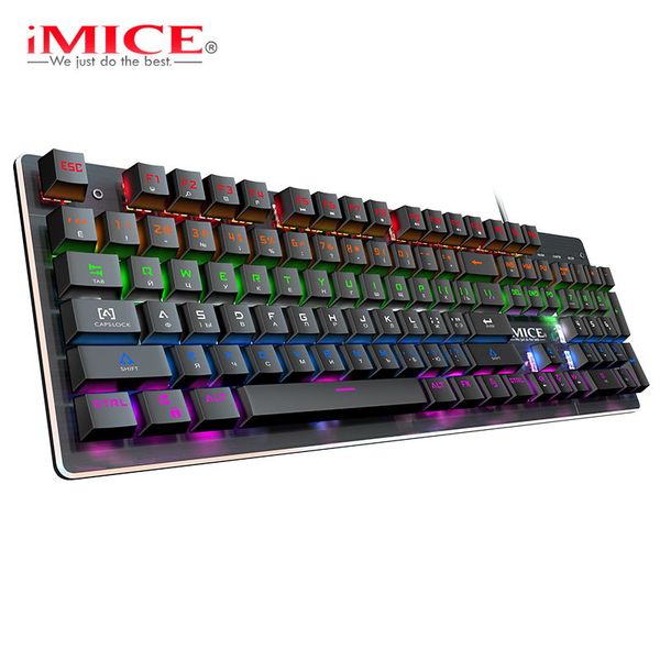 

mechanical keyboard wired gaming keyboard 104/87 keycaps russian gamer with backlight rgb key board for computer pc