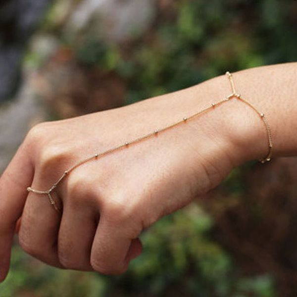 

charms bracelets women boho simple copper beads mittens bracelet jewelry jewellery accesorios wholesale pulseras kpop, Black