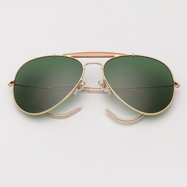 

3030 sunglasses gradient polarized 58mm glass lens men women mirror pilot glasses sol gafas uv400 outdoorsman craft, White;black